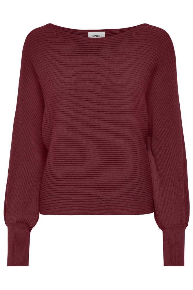 ONLADALINE LIFE L/S SHORT PULLO KNT 15226298 Cabernet